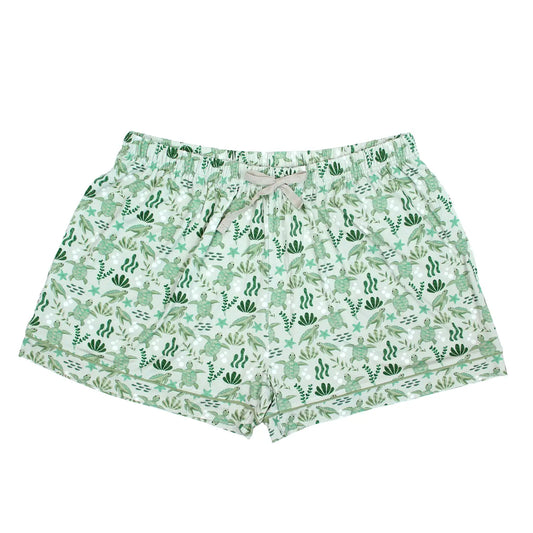 Save the Sea Turtles Womens Bamboo Pajama Shorts