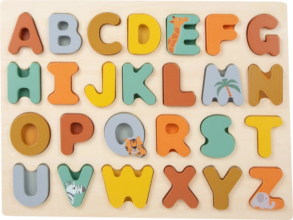 Small Foot Wooden Toys Safari Themed Abcs Letter Puzzle