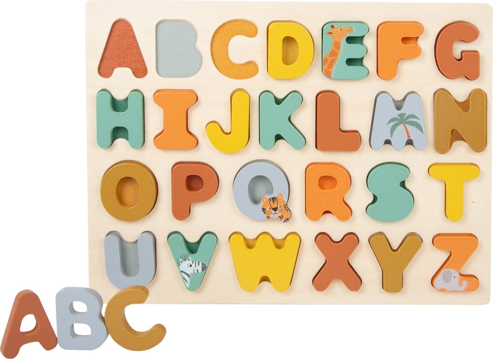 Small Foot Wooden Toys Safari Themed Abcs Letter Puzzle