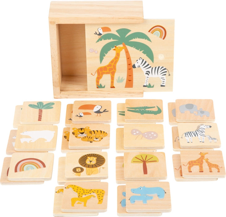 Small Foot Wooden Toys Safari Themed Memory Game