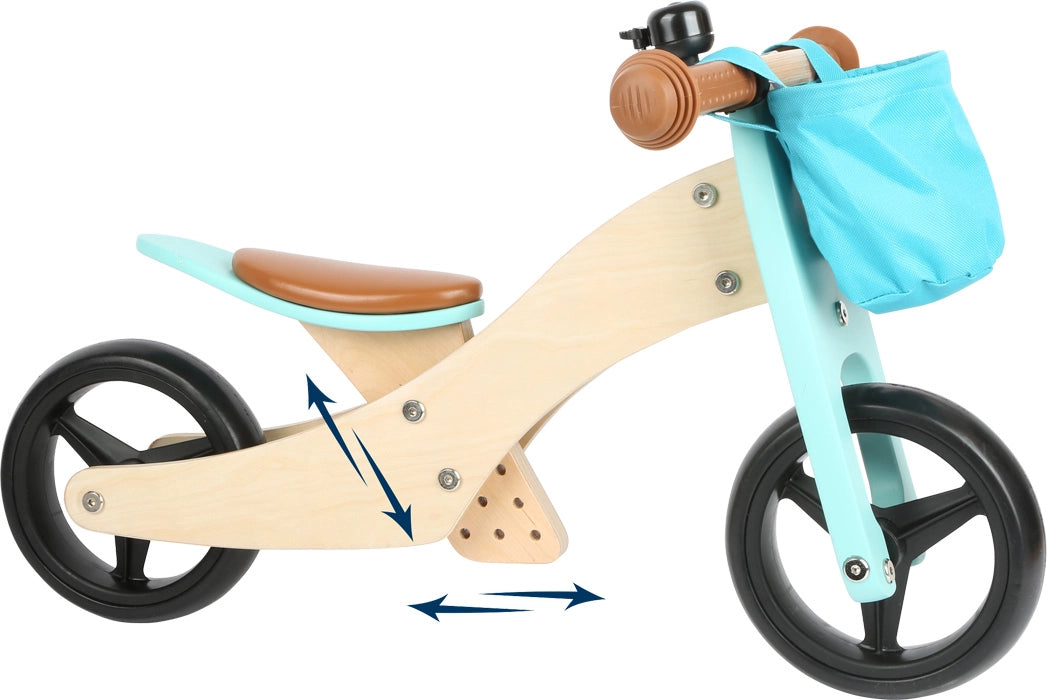 Small Foot Wooden Toys Training Balance Bike/Trike 2-in-1 Bl