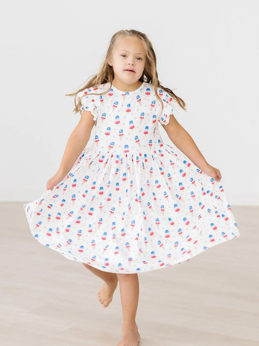 Summer Sweets Flutter Sleeve Twirl Dress