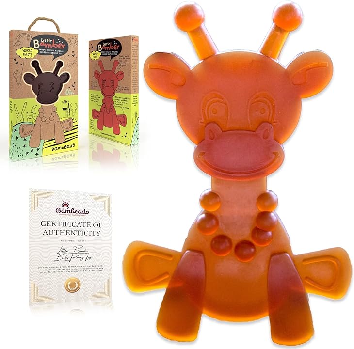 The Little Bamber: the Natural Rubber & Baltic Amber Teether