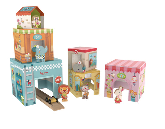 Bababoo Tower House Stacking Game