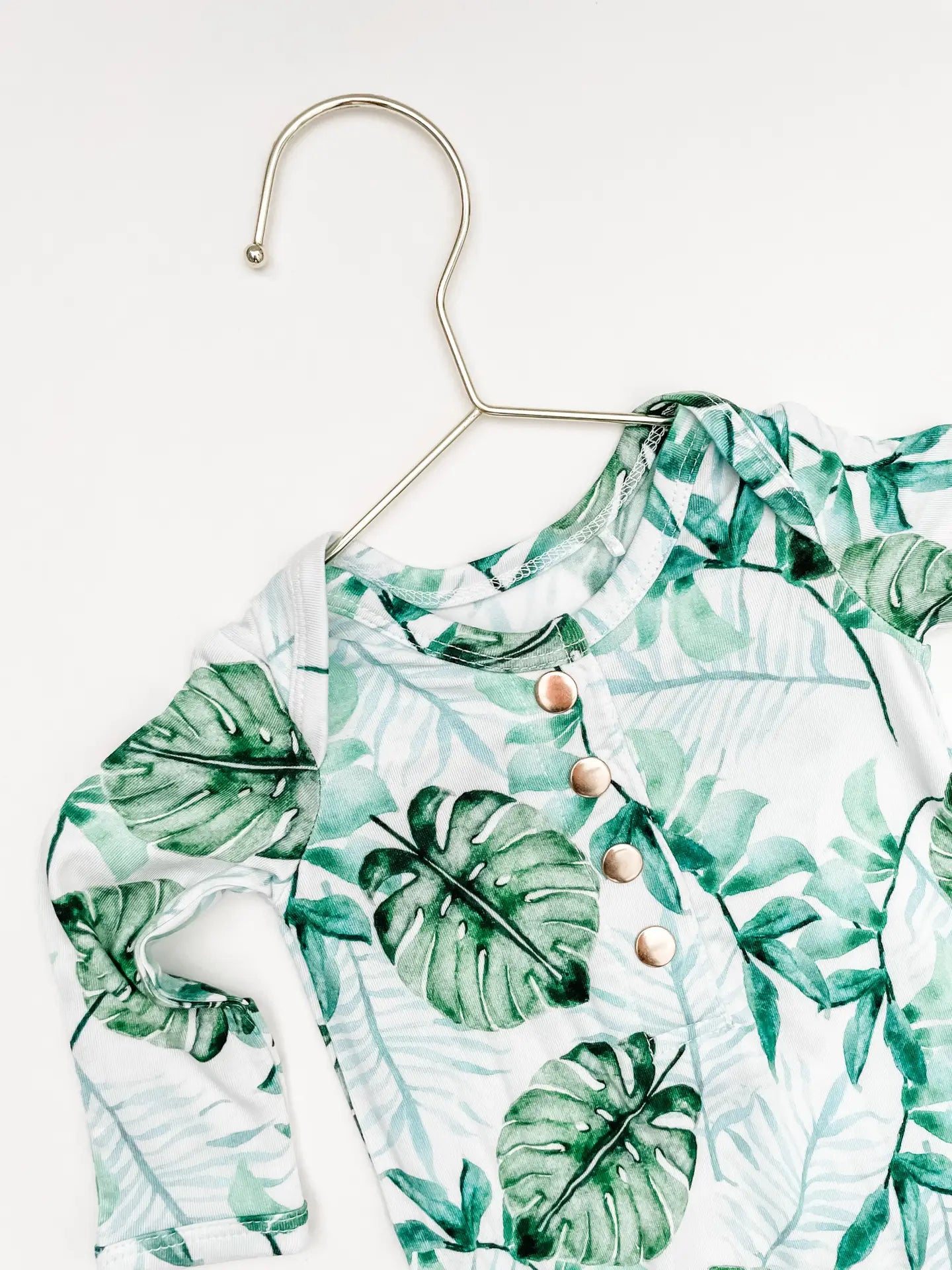 Tropical Leaf Knotted Gown Only