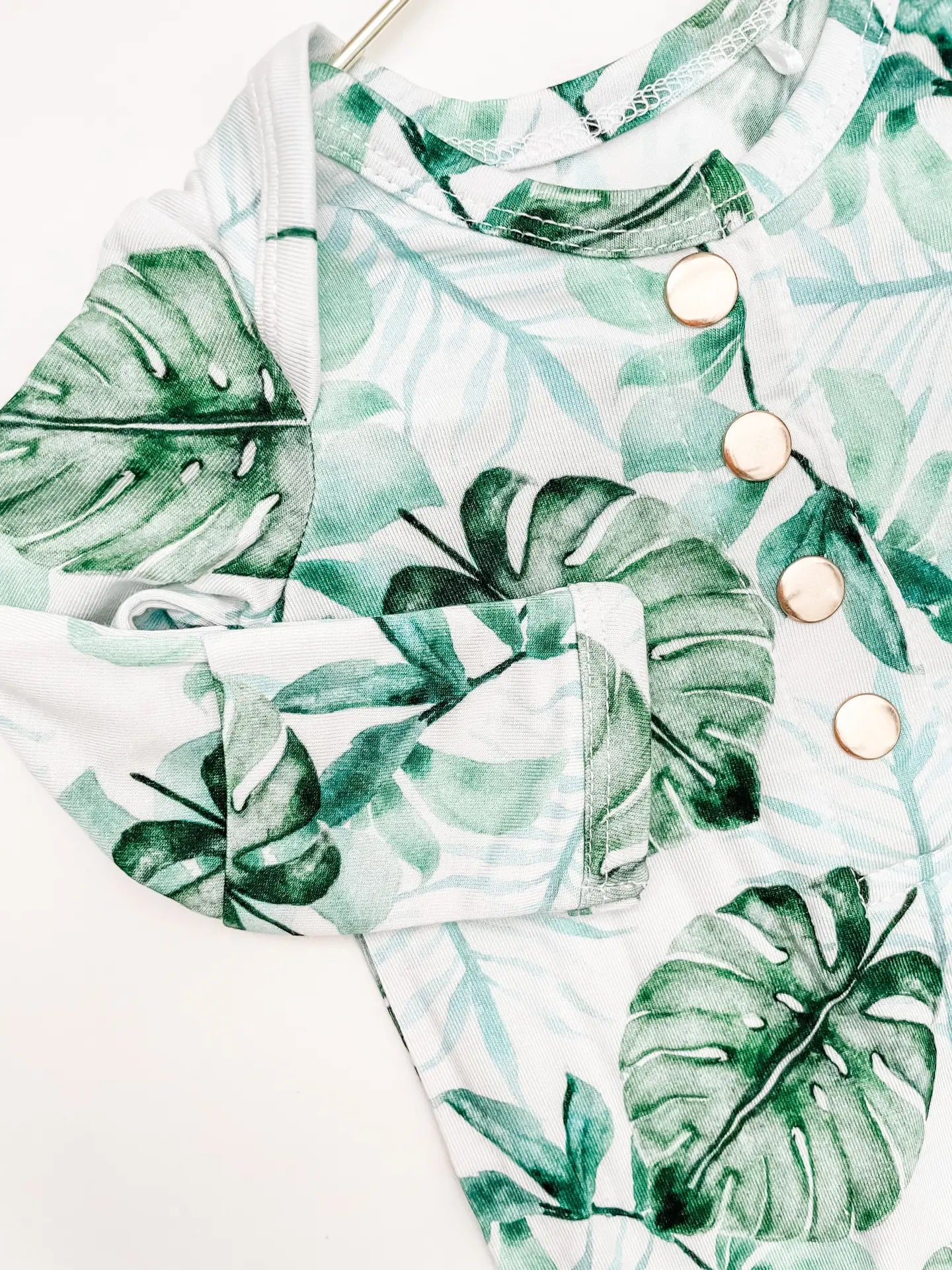 Tropical Leaf Knotted Gown Only