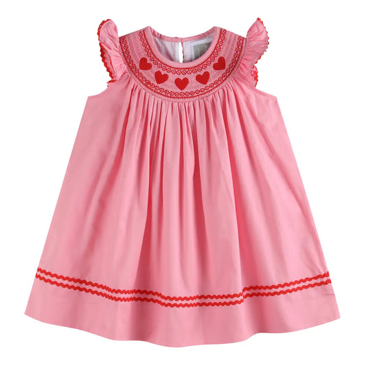Valentine Smocked Bishop Dress