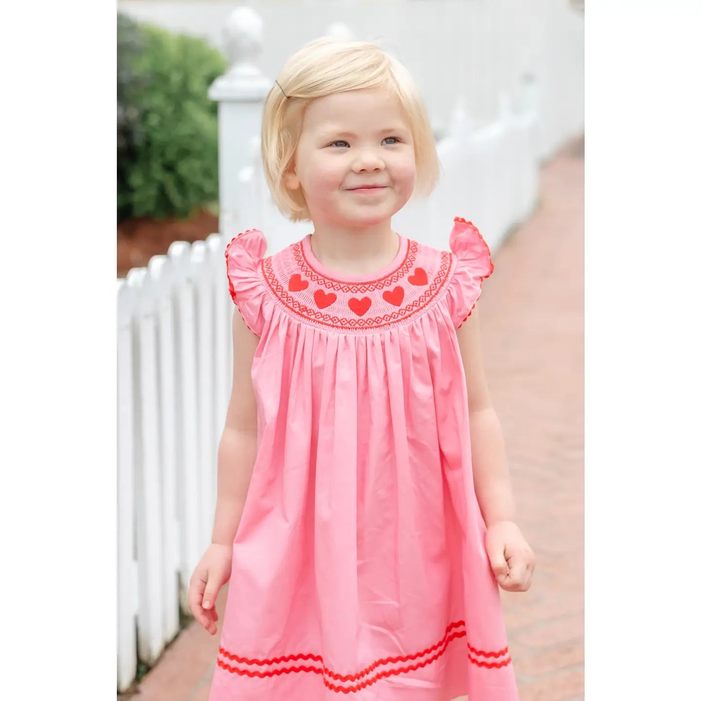Valentine Smocked Bishop Dress