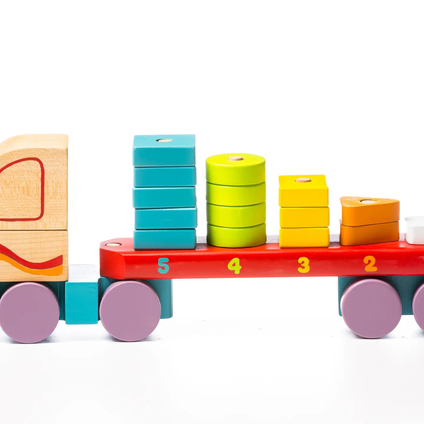 Wooden Truck with Geometric Figures