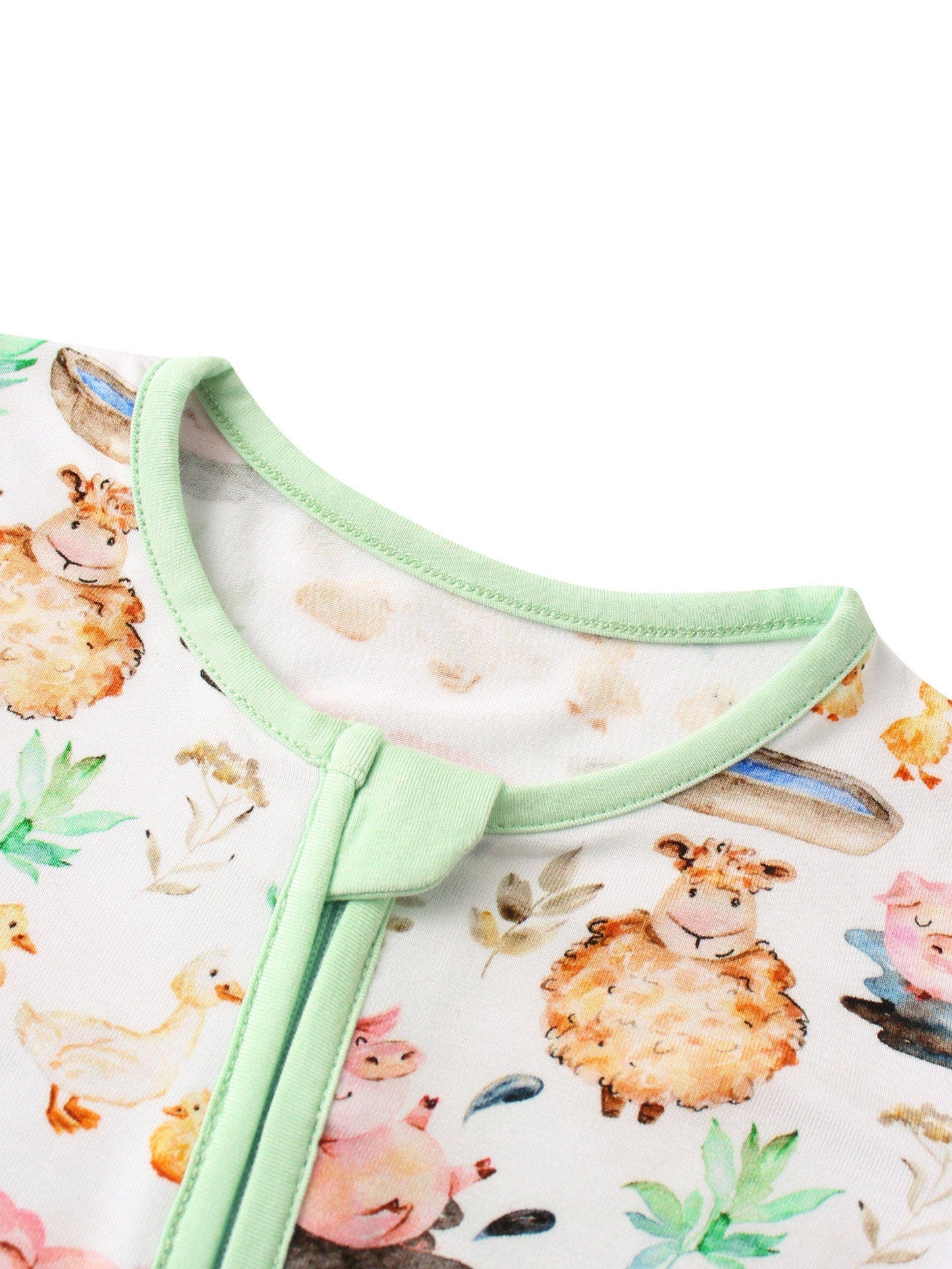 Posh TOT Farmyard Fun Bamboo Baby Convertible Zippy Romper: 18-24M