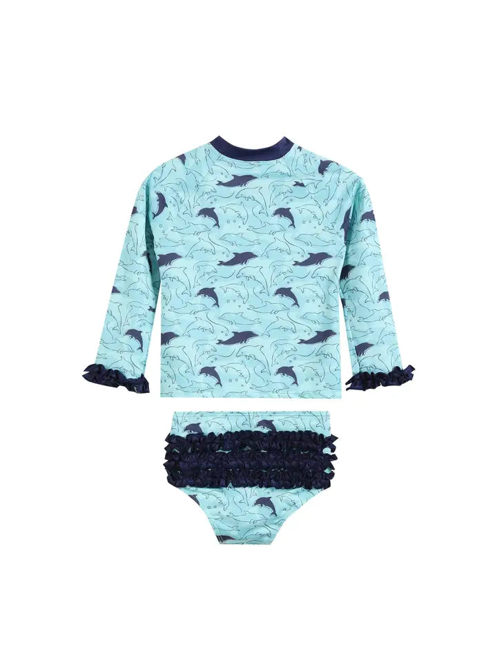 Dolphins Rash guard Two Piece