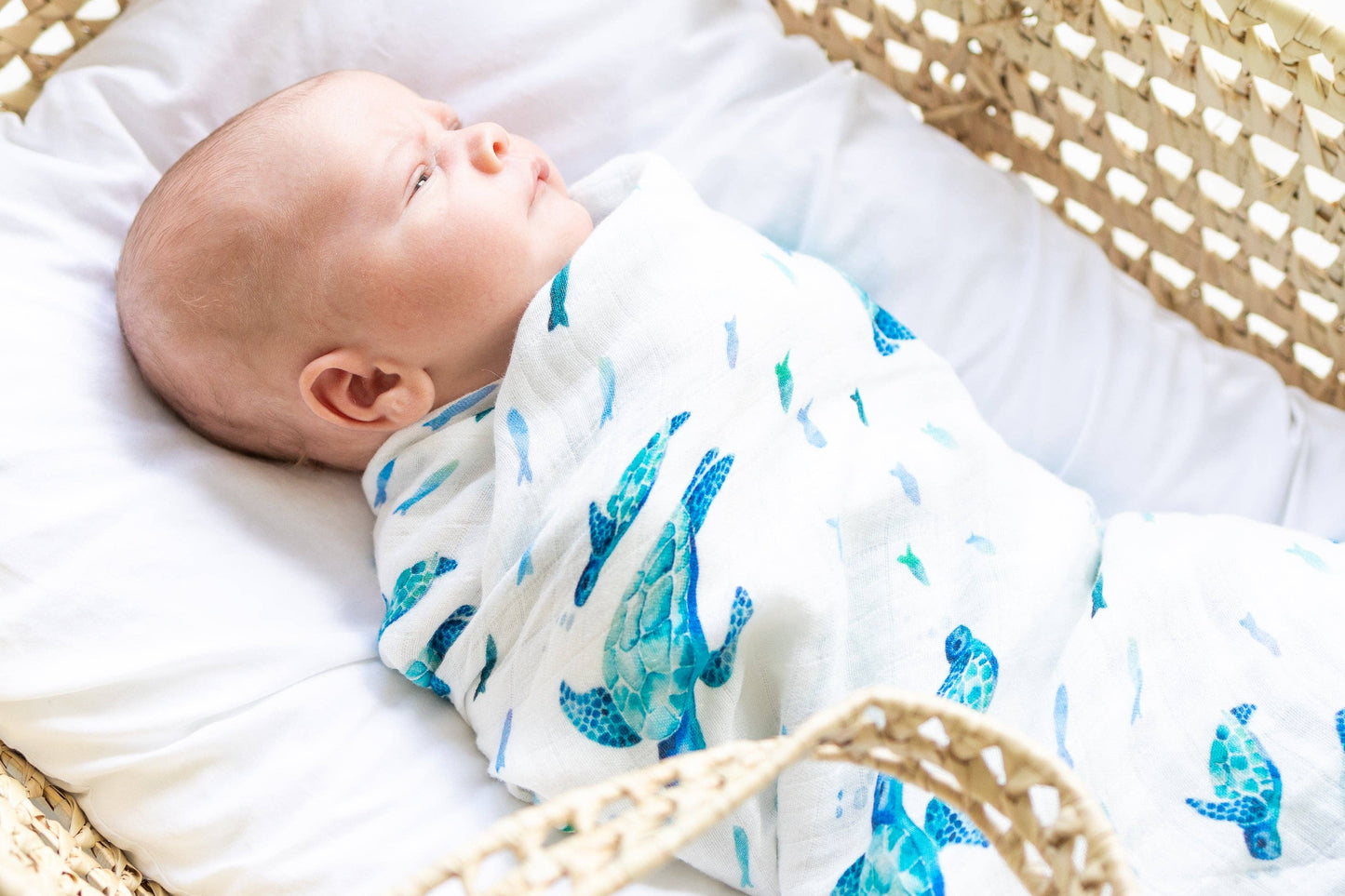 Sea Turtle Muslin Swaddle