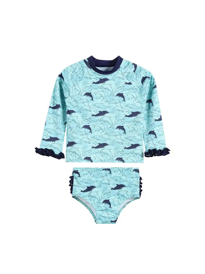 Dolphins Rash guard Two Piece