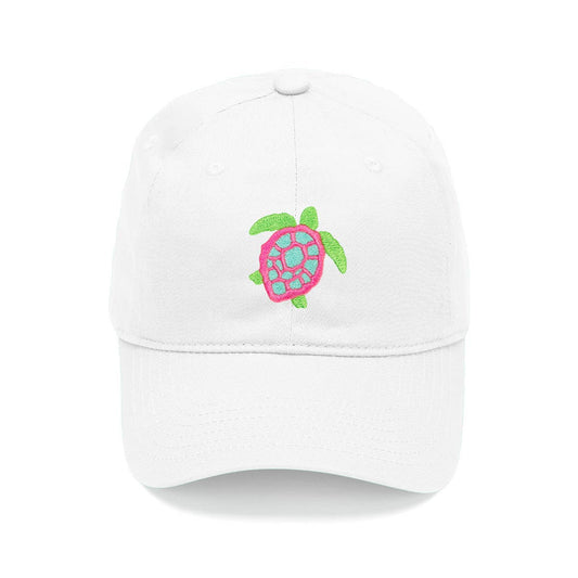 Multicolor Turtle Cap: White