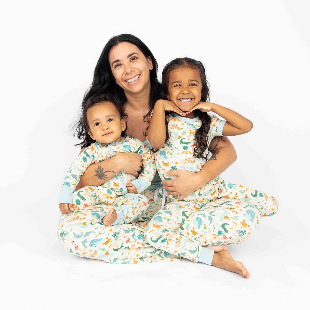 Explore Florida Souvenir Bamboo Adult Pajamas Lounge Pants: Beige/Multi / M