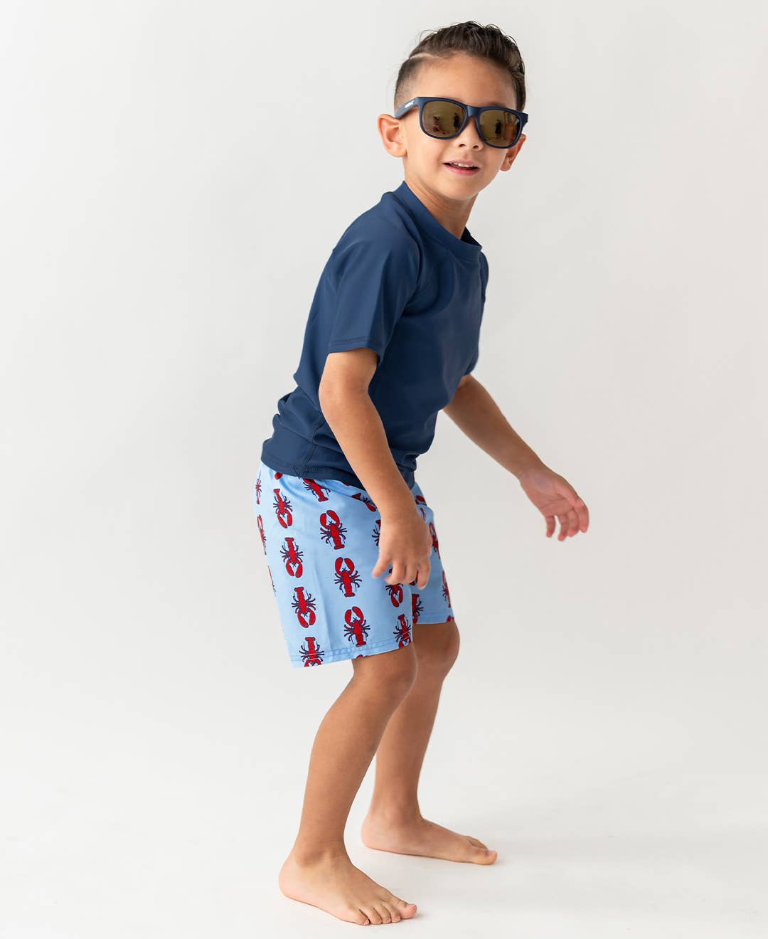 Boys My Little Lobster Swim Trunks: Blue / 4T
