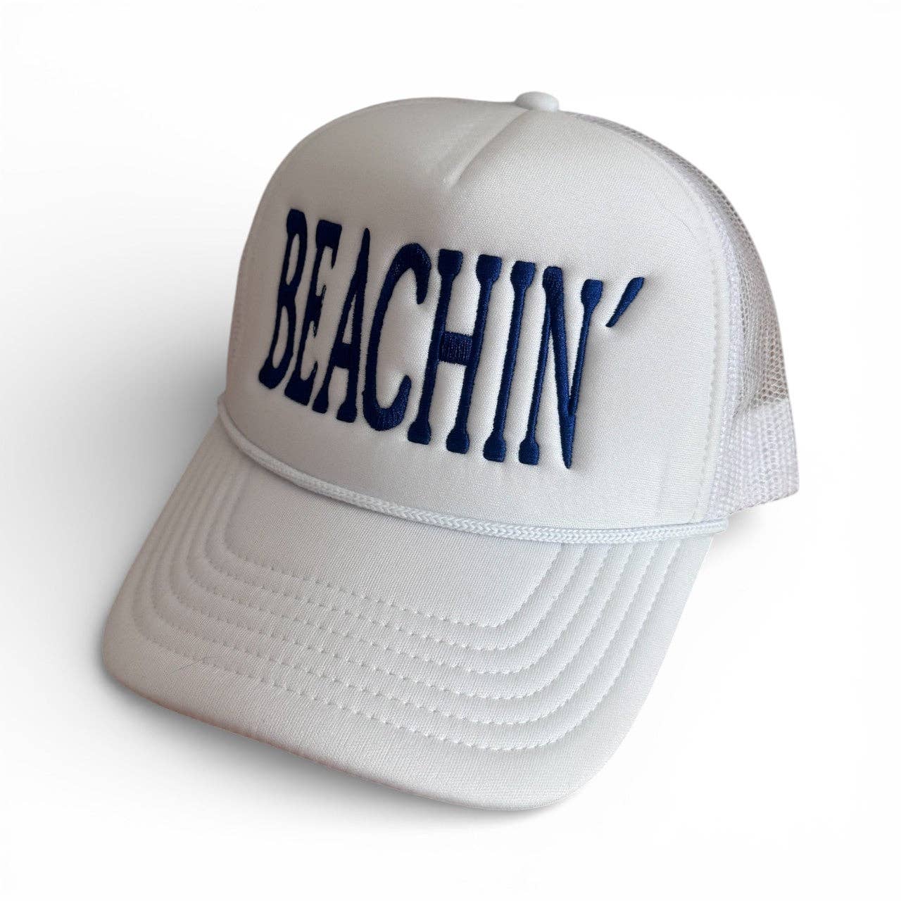 Beach hat embroidered, great vacation or Summer hat: Multi-Colored