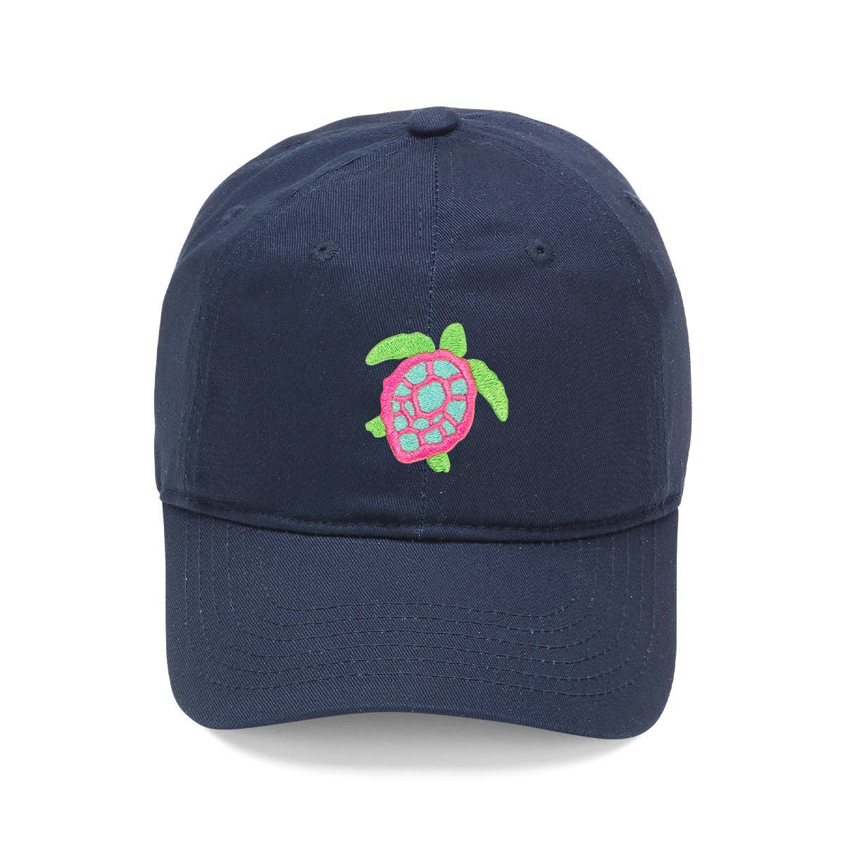 Multicolor Turtle Cap: White