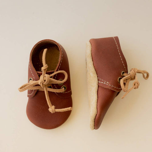 Baby Oxfords in Cognac